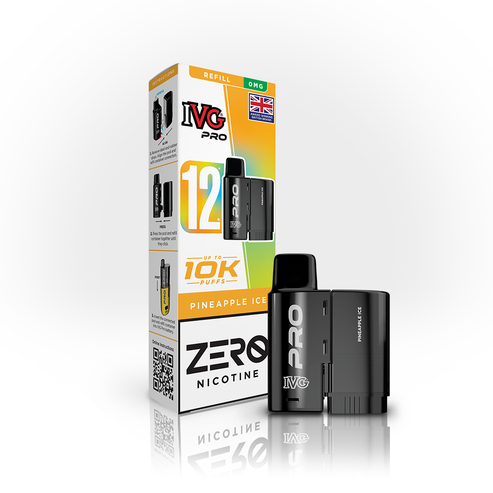 IVG Pro 12 Refills Pineapple Ice 0mg | Smoketronics