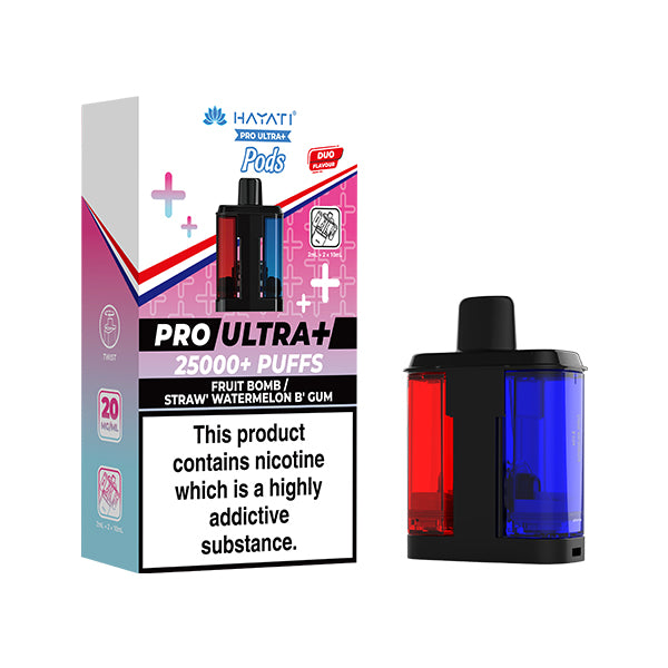 Hayati Pro Ultra Plus 25K Refill Fruit Bomb / Strawberry Watermelon Bubblegum