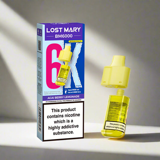 Lost Mary BM6000 Prefilled Replacement Pod Acai Berry Lemonade