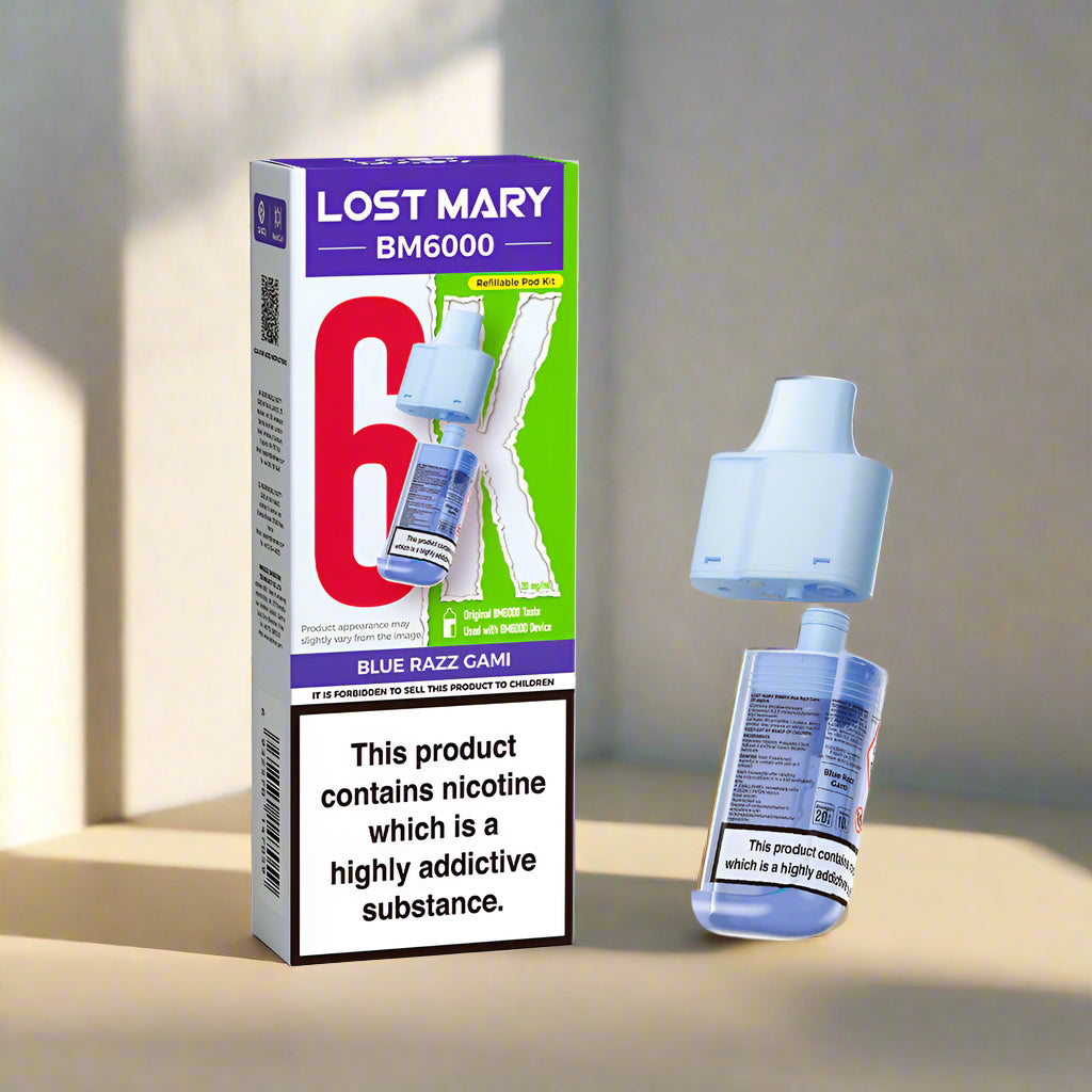 Lost Mary BM6000 Prefilled Replacement Pod Blue Razz Gami