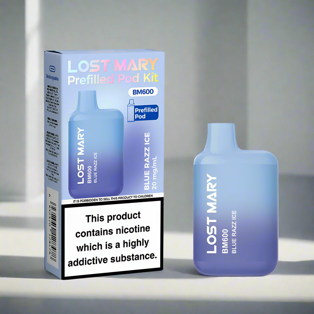 Lost Mary BM600 Prefilled Pod Kit Blue Razz Ice