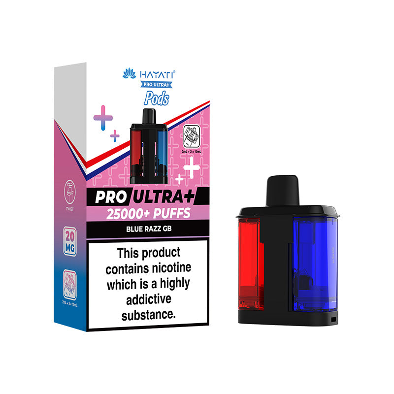 Hayati Pro Ultra Plus 25K Refill Blue Razz GB | Smoketronics.co.uk
