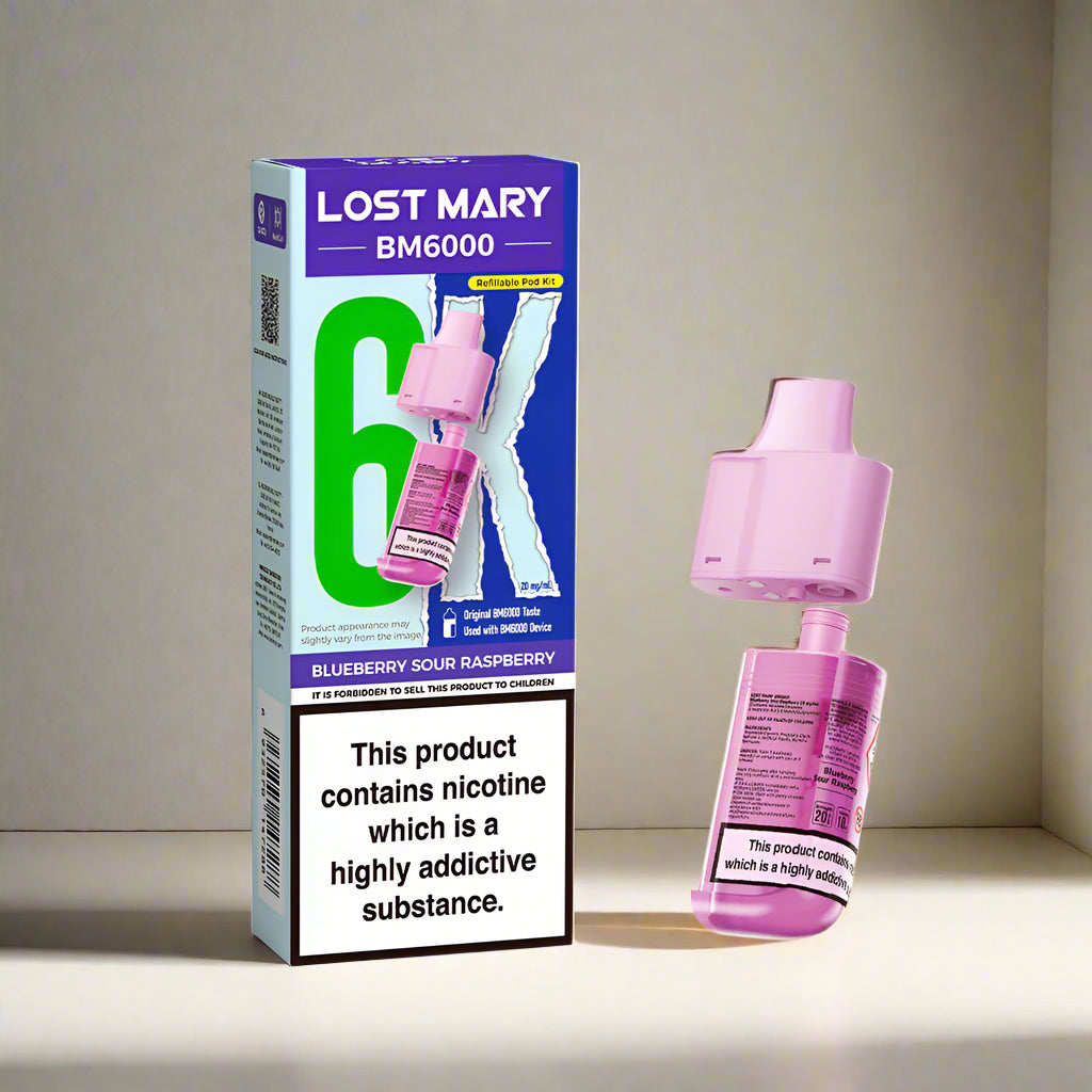 Lost Mary BM6000 Prefilled Replacement Pod Blueberry Sour Raspberry