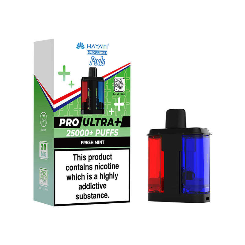 Hayati Pro Ultra Plus 25K Refill Fresh Mint | Smoketronics.co.uk