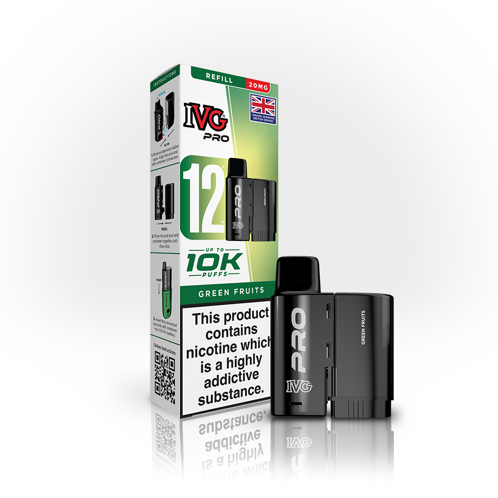 IVG Pro 12 Refills Green Fruits 20mg | Smoketronics