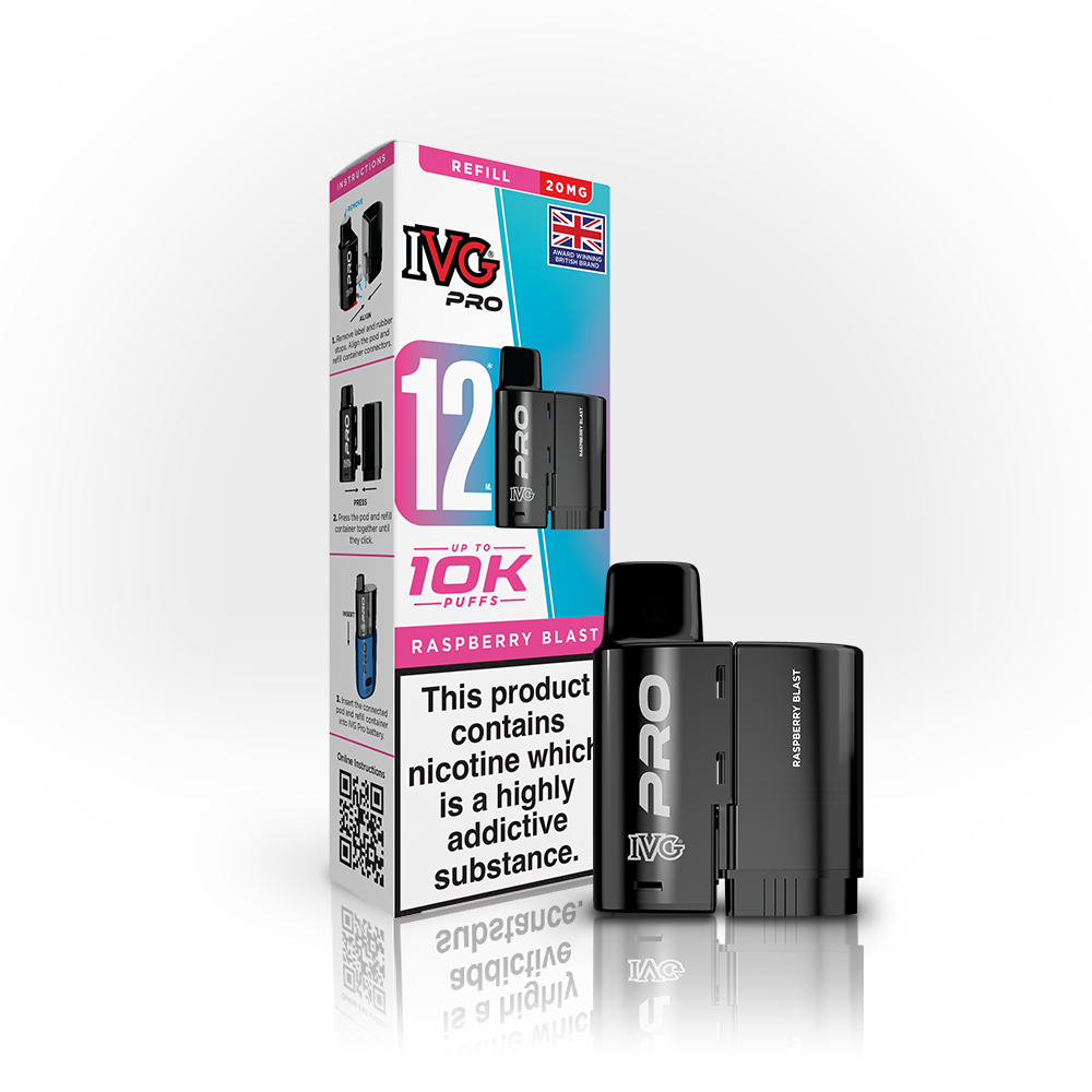 IVG Pro 12 Refills Raspberry Blast 20mg | Smoketronics