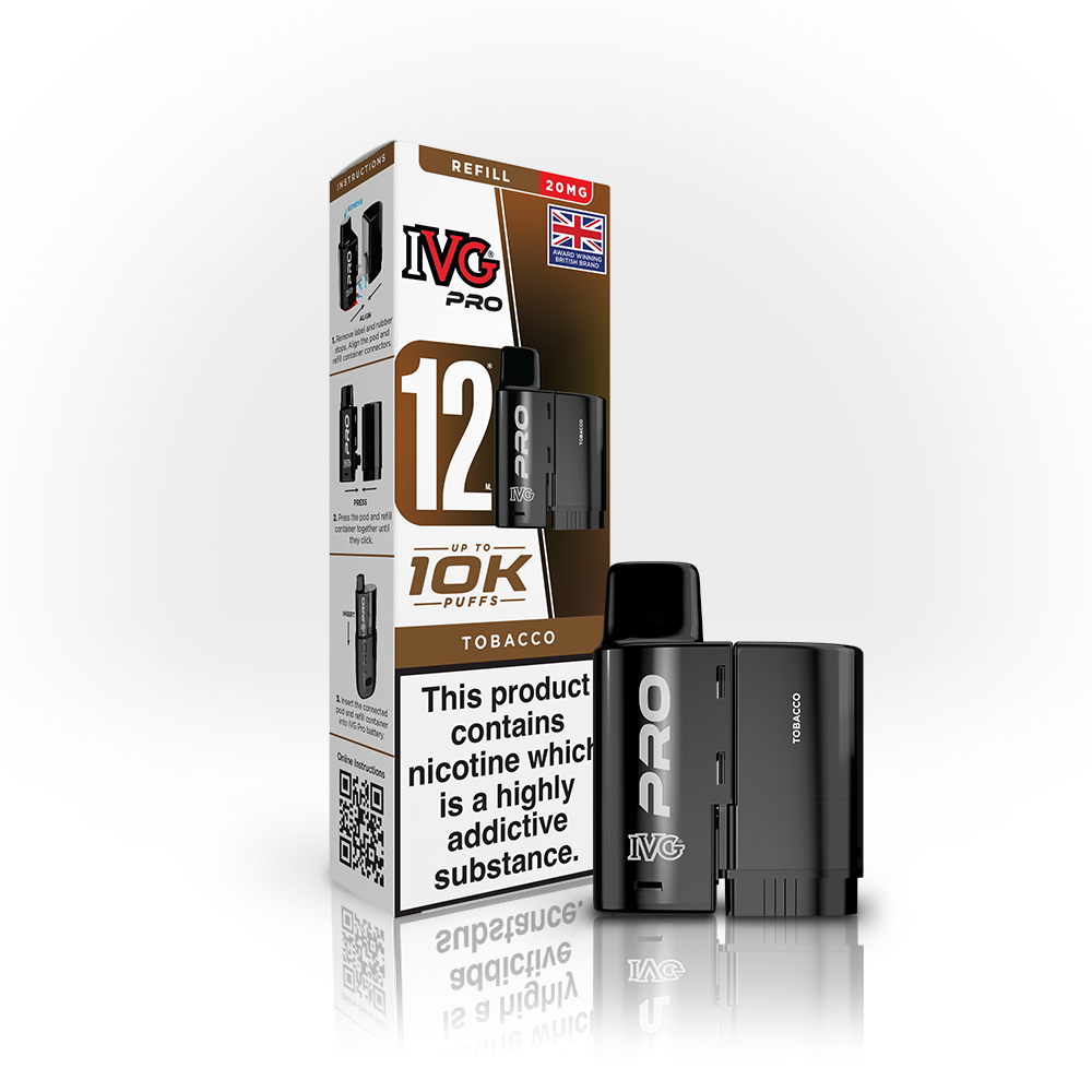 IVG Pro 12 Refills Tobacco 20mg | Smoketronics