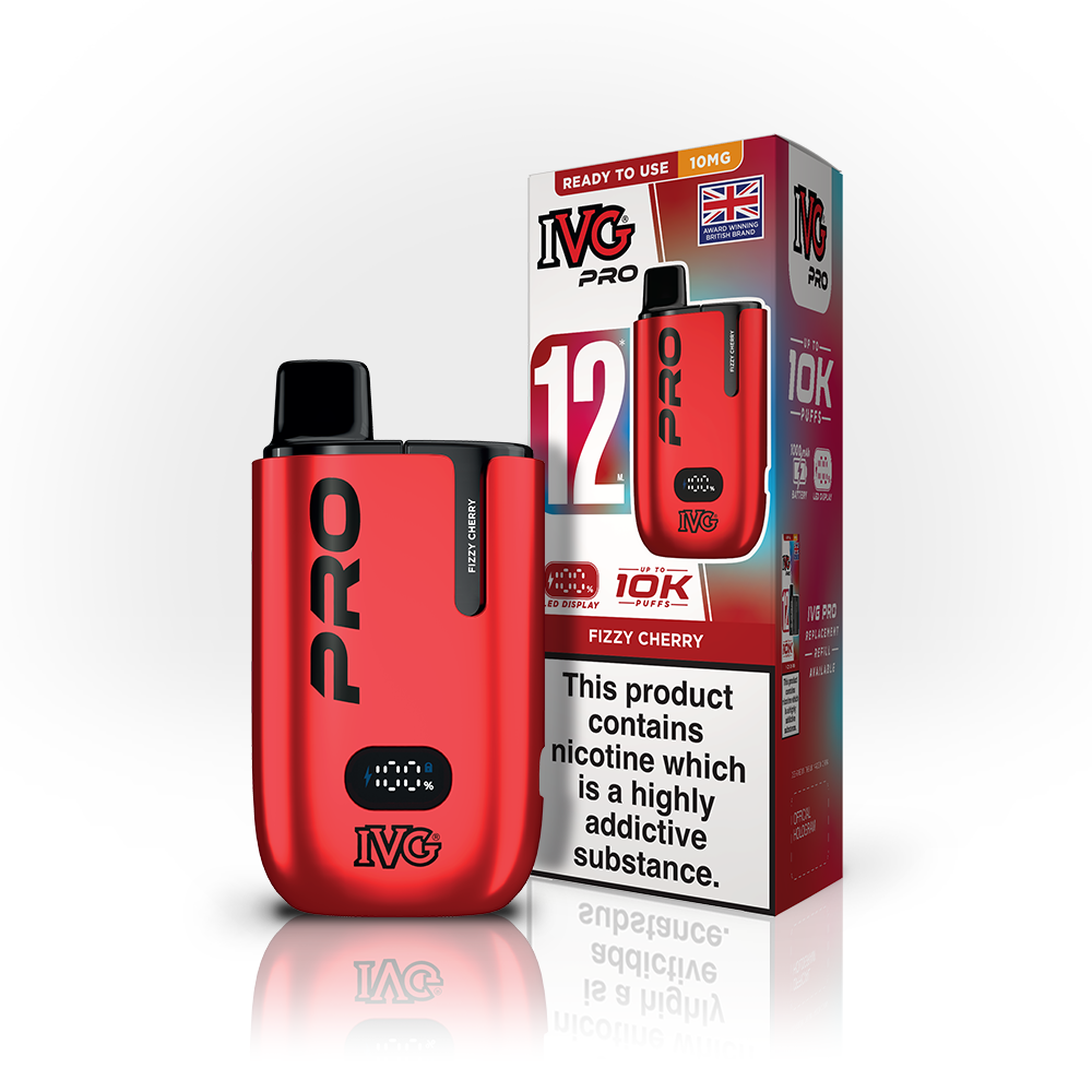 IVG Pro 12 Pod Kit Fizzy Cherry 10mg | Smoketronics