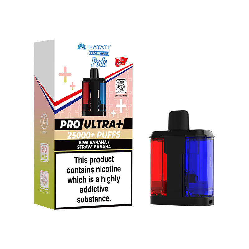Hayati Pro Ultra Plus 25K Refill Kiwi Banana / Strawberry Banana | Smoketronics.co.uk