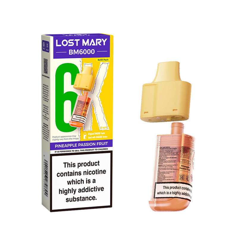 Lost Mary BM6000 Prefilled Replacement Pod Pineapple Passion Fruit