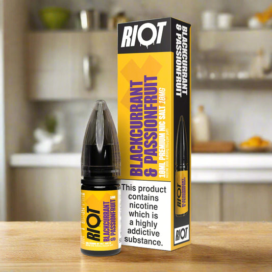 Riot X 10ml Nic Salts Blackcurrant & Passionfruit