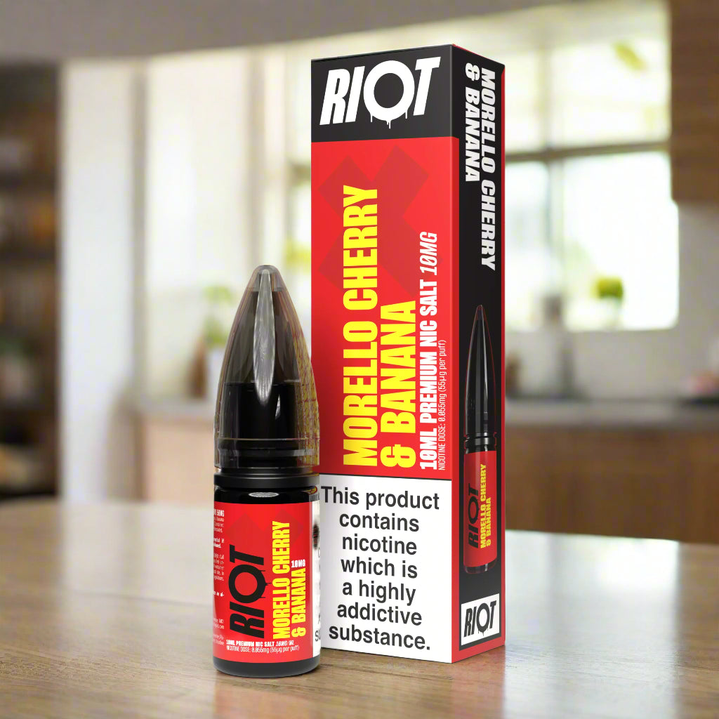 Riot X 10ml Nic Salts Morello Cherry & Banana