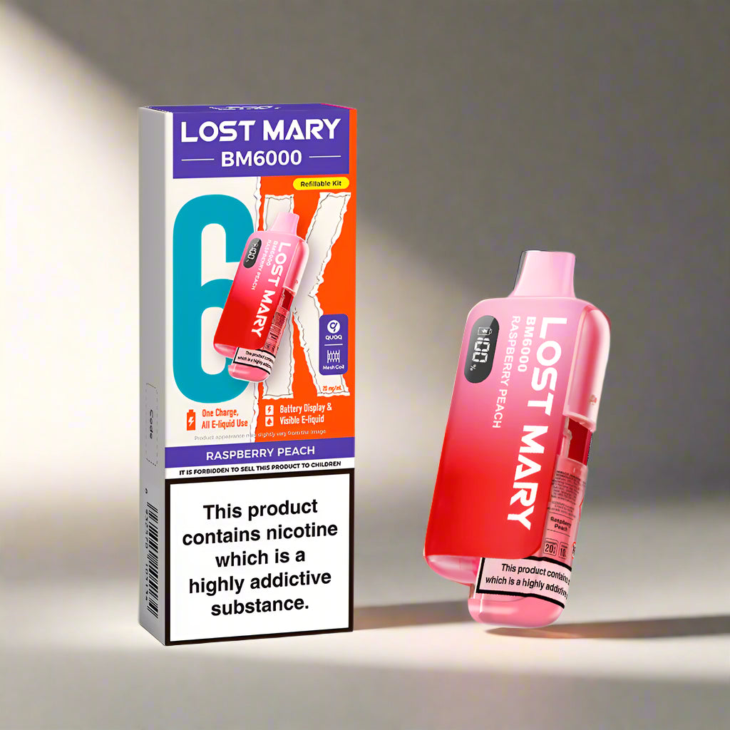 Lost Mary BM6000 Prefilled Pod Kit Raspberry Peach