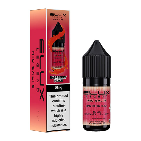 Elux Legend Raspberry Peach Nic Salt 20mg Smoketronics