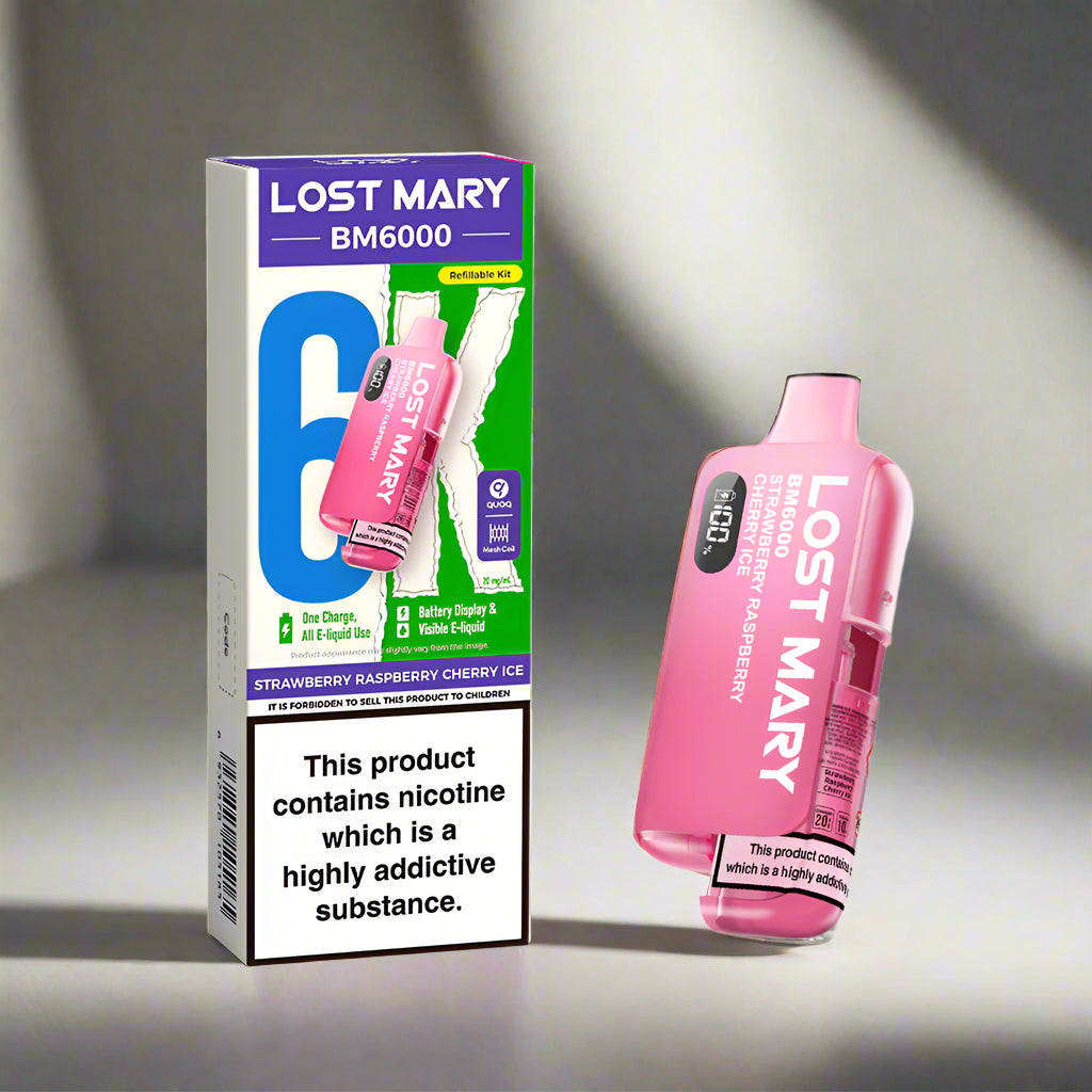 Lost Mary BM6000 Prefilled Pod Kit Strawberry Raspberry Cherry Ice