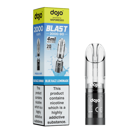 DoJo Blast 2000 Go Transparent Pre-filled Pods Blue Razz Lemonade