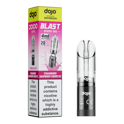 DoJo Blast 2000 Go Transparent Pre-filled Pods Strawberry Ice