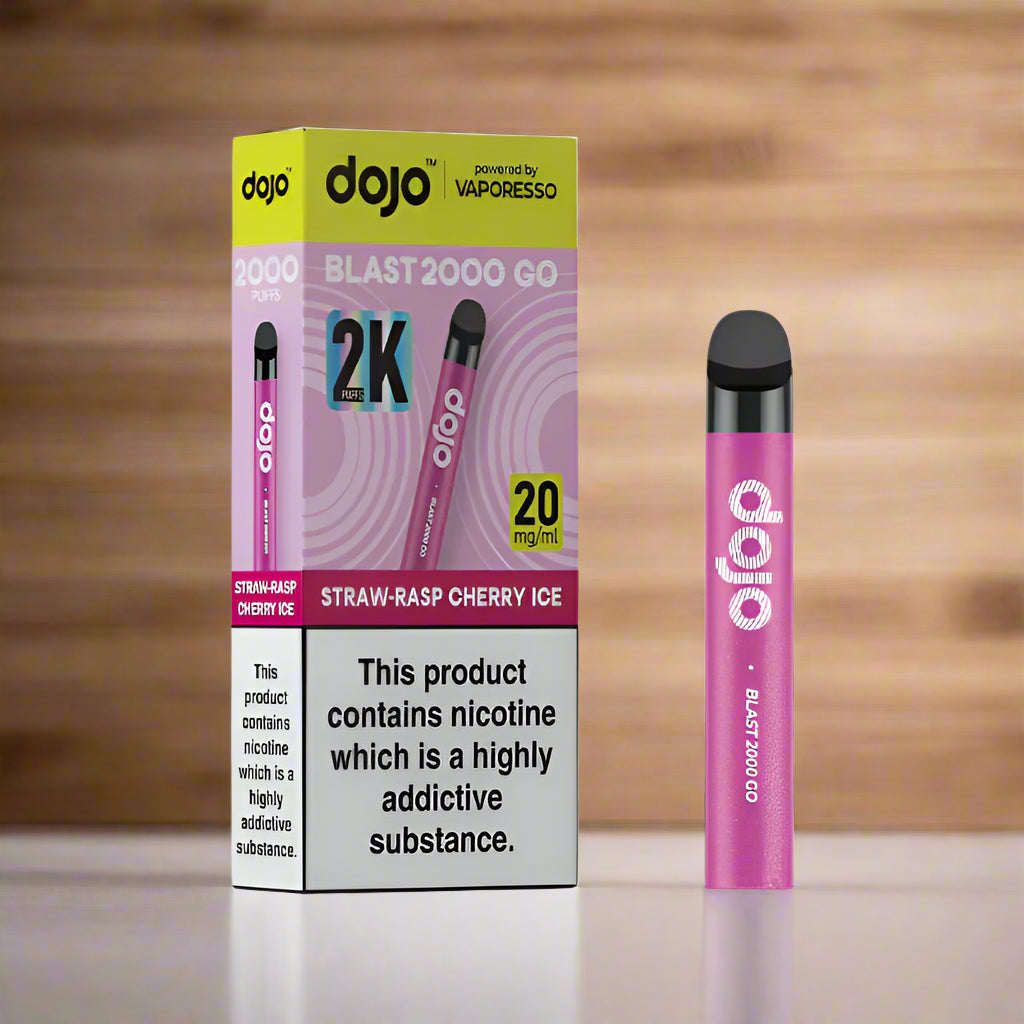 Vaporesso DoJO Blast 2000 Go Pod Kit Straw-Rasp Cherry Ice