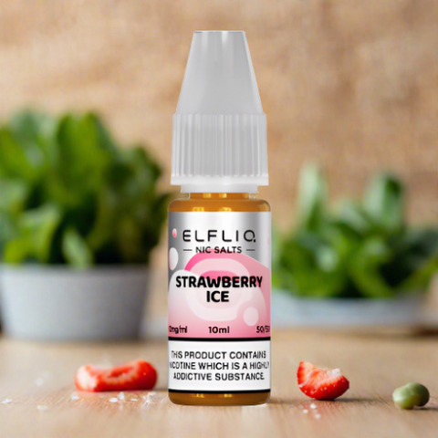 Elfliq 10ml Nic Salt by ElfBar - Strawberry Ice - Smoketronics