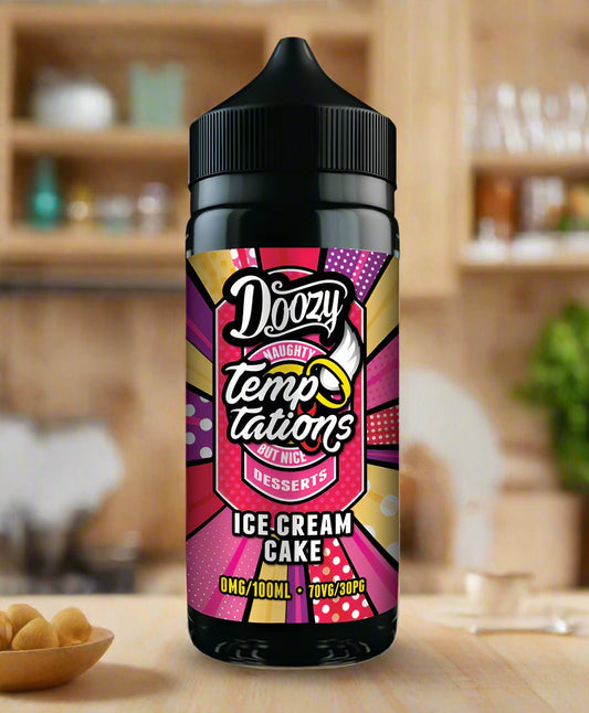 Temptations By Doozy Vape - Ice Cream Cake 100ml - Smoketronics