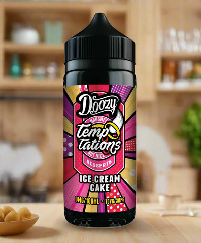 Temptations By Doozy Vape - Ice Cream Cake 100ml - Smoketronics